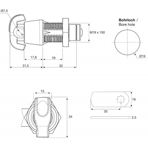 Maßzeichnung, CAD-Diagramm, Diagramm