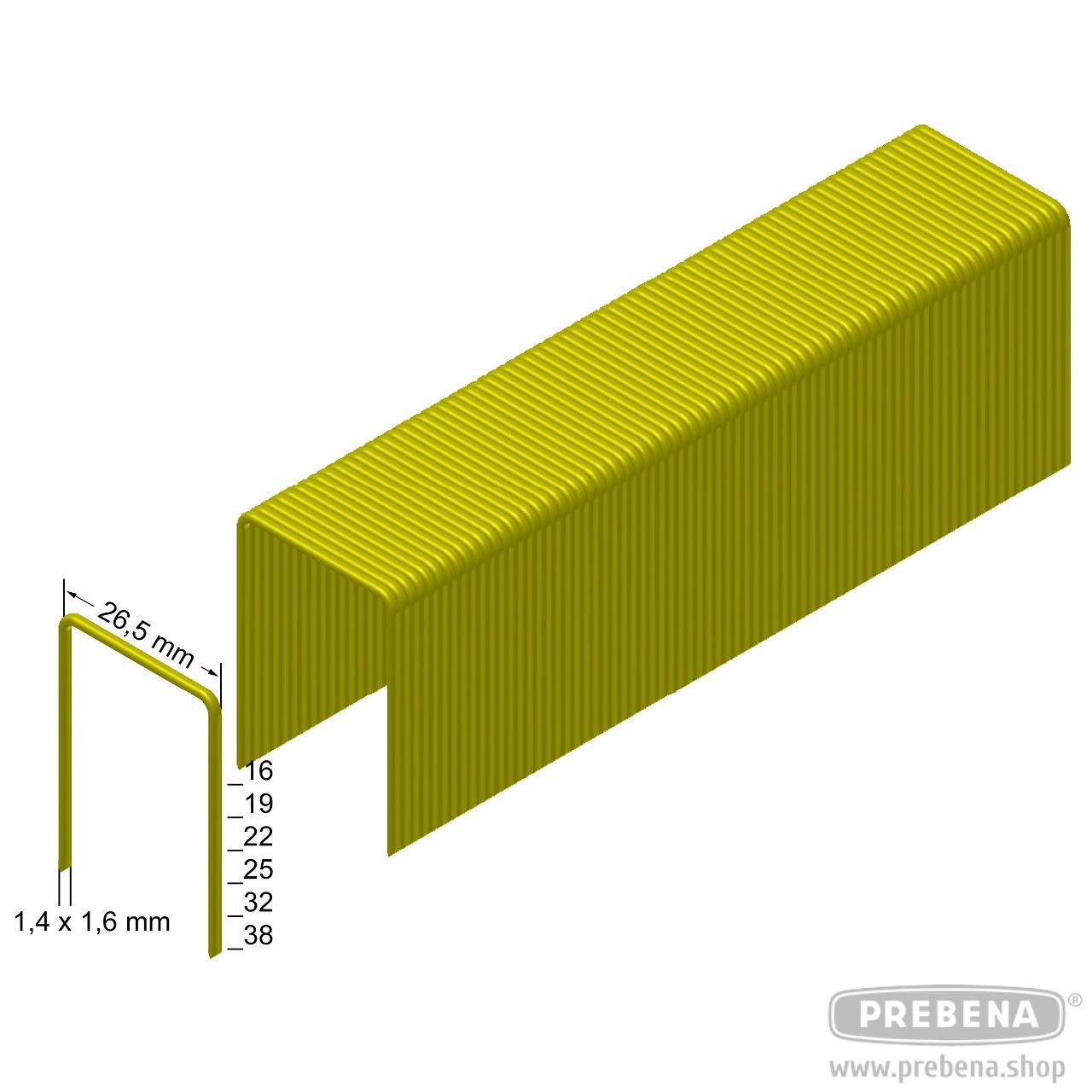 Prebena Heftklammern WS38CNKHA verzinkt geharzt 38mm 5000 Stück