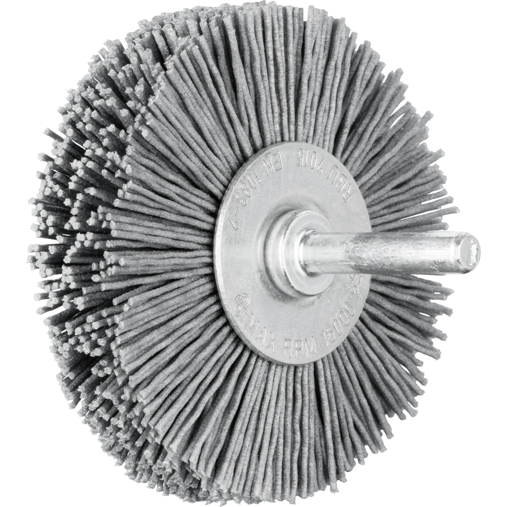 Pferd Rundbürste ungezopft RBU Ø70x15 mm Schaft-Ø6 mm SiC-Filament-Ø0,90 Korn