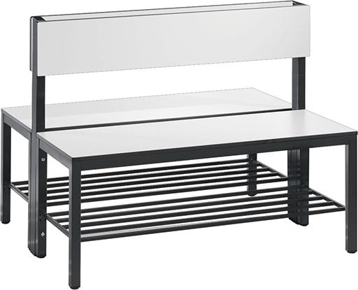 Produktbild CP Doppelseitige Sitzbank, mit Rückenlehne und Schuhrost