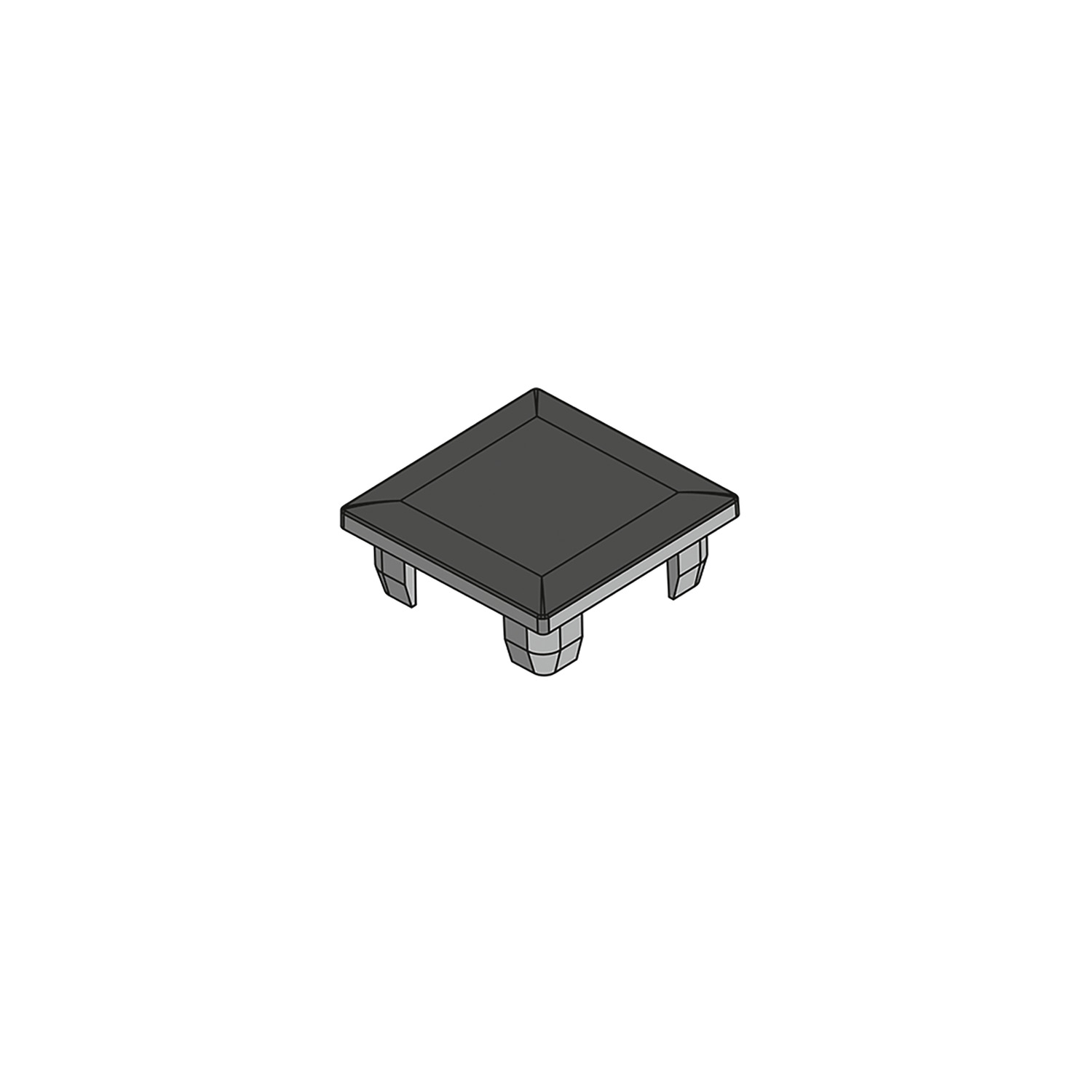 HETTICH Cadro Profil-Abdeckkappe Standard grau