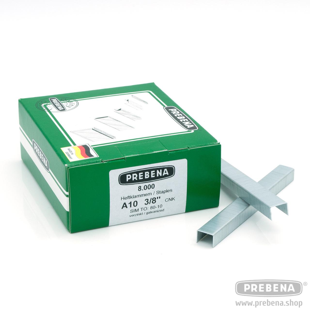 Prebena Heftklammern A10CNK verzinkt 10mm 8000 Stück
