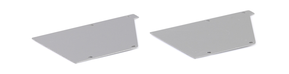 GEZE Set Stirnabdeckung Perlan 140 Wandwinkel mit Wetterhaube, kurz, Aluminium