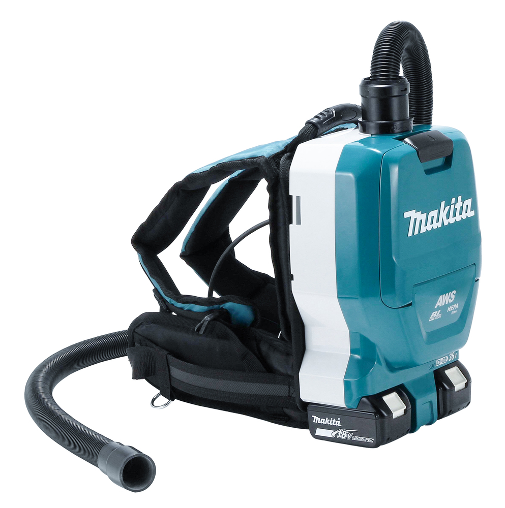 Makita Akku-Rucksackstaubsauger DVC265ZXU 2x18V LXT ohne Akku und Ladegerät