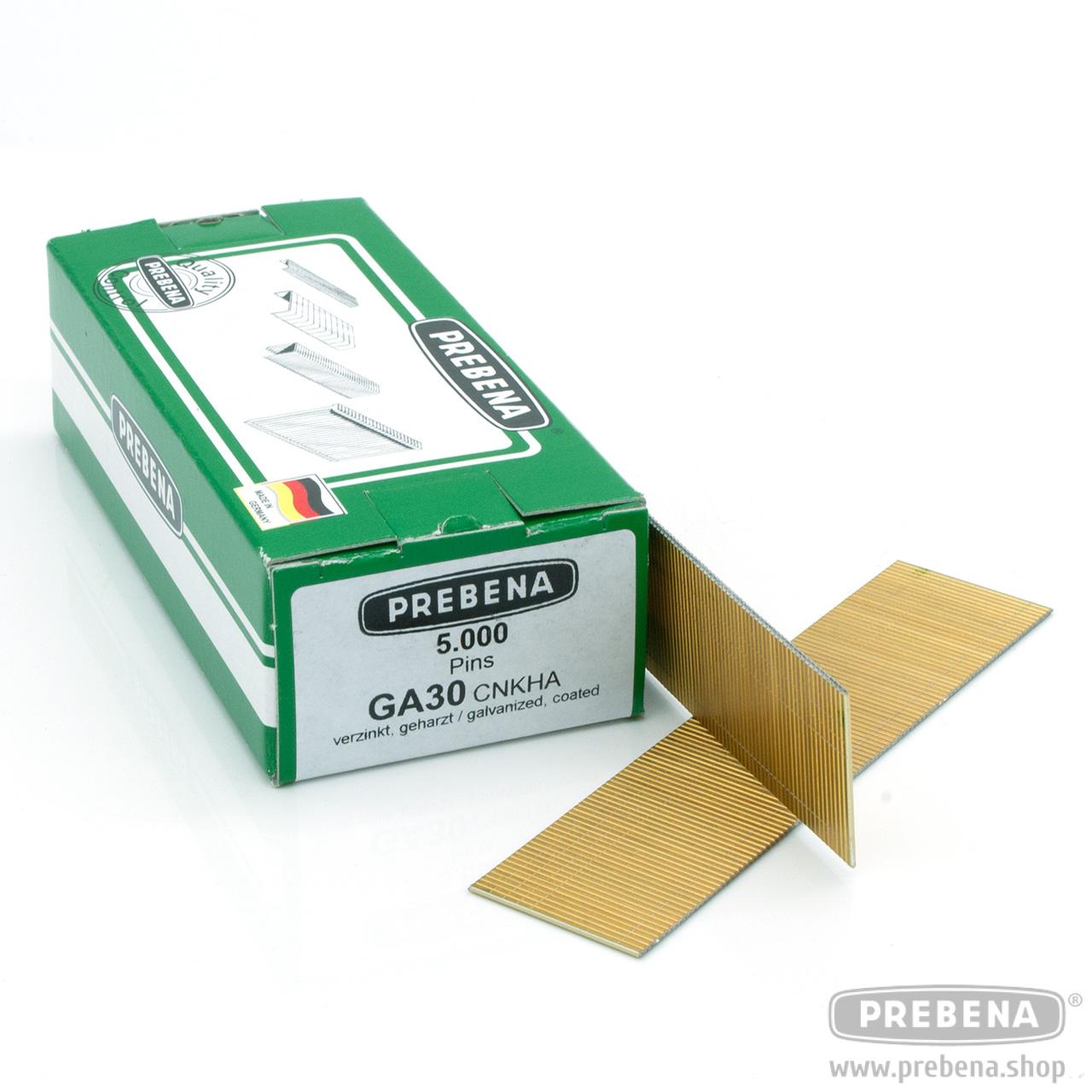 Prebena Pins GA30CNKHA Stifte ohne Kopf 30mm verzinkt geharzt