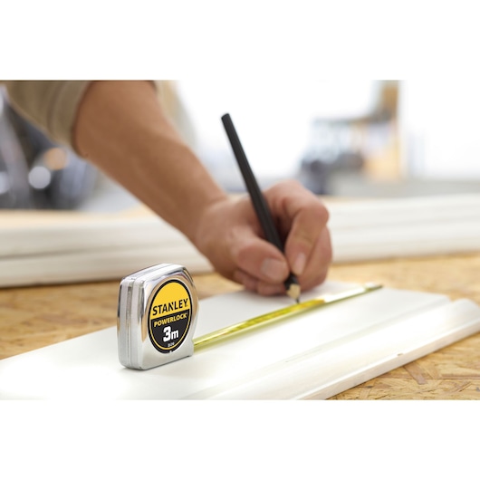 Stanley Rollbandmaß Powerlock 3m 12,7mm Metallgehäuse mit Mylar®-Beschichtung