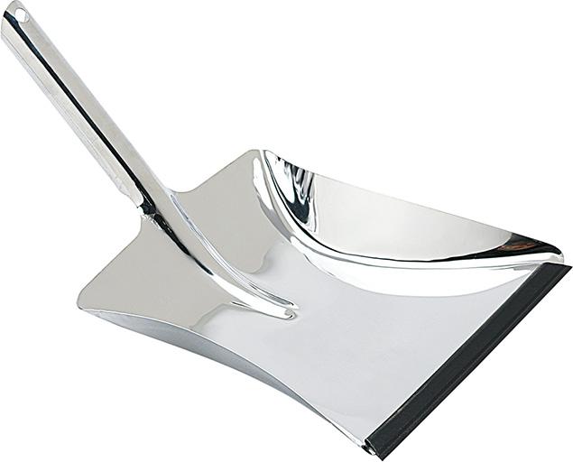 Nölle Profi Brush Kehrschaufel mit Gummilippe Edelstahl