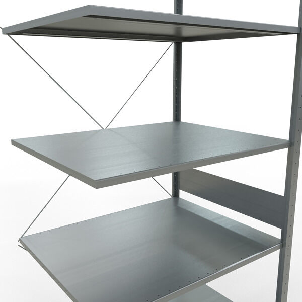 Schulte Anbauregal Fachbodenregal MULTIplus150 3000x1000x800mm verzinkt 7 Fachböden