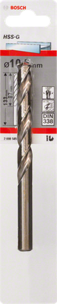 Bosch Metallbohrer HSS-G 10,5 mm DIN 338., Metallbohrer, HSS-G, Spiralnut, Silberfarben, DIN 338