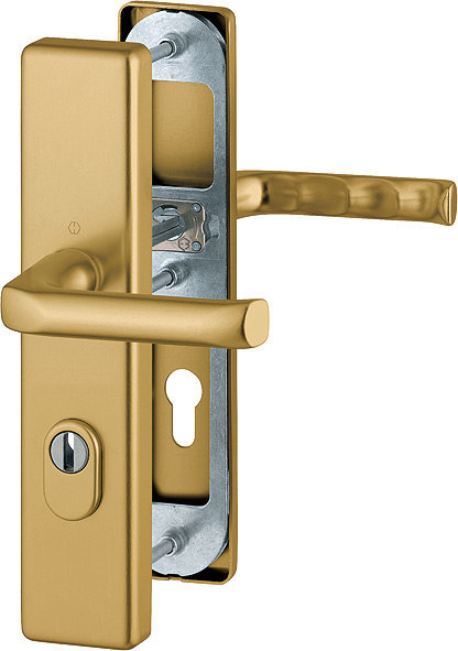 HOPPE® Schutz-Drückergarnitur mit Langschild London 113/2222ZA/2210, 8/72 mm, Aluminium
