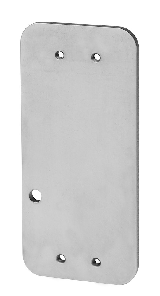 N+D Montageplatte zum Kleben zu Türwächter Edelstahl gebürstet