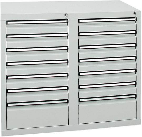 Stumpf Schubladenschrank, 900x1000x500 mm, Schubladen 12x 100/2x 200 mm