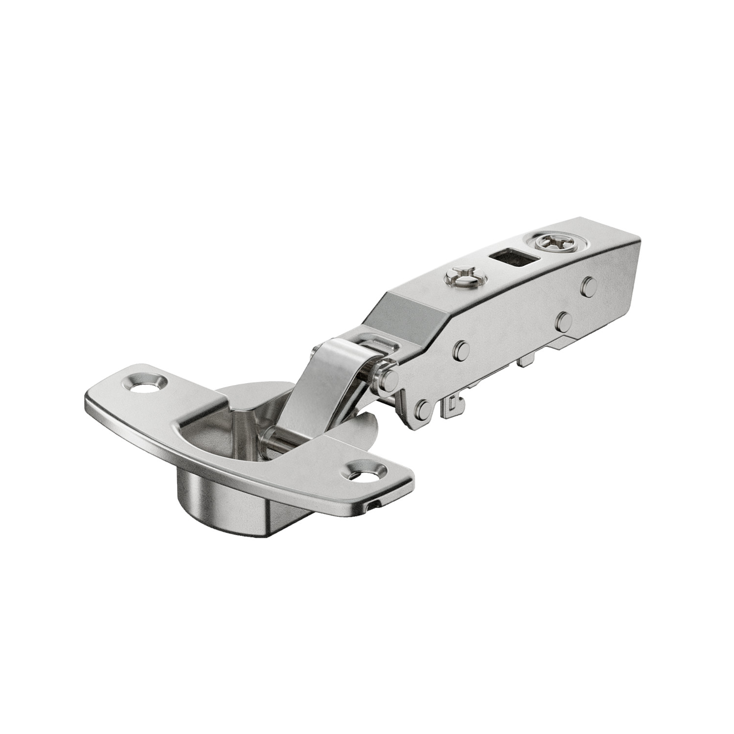 HETTICH Sensys Dicktürscharnier, Türdicke bis 32 mm, mit integrierter Dämpfung (Sensys 8631i), vernickelt, vorliegend, Öffnungswinkel 95°, TH-Bohrbild 52 x 5,5 mm, zum Anschrauben (-)