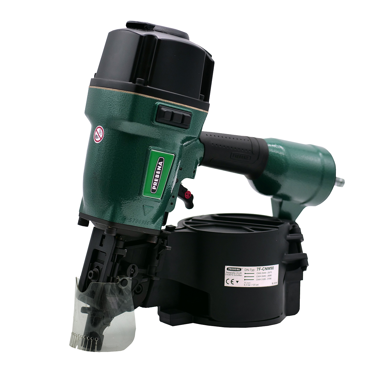 Prebena 7F-CNW90-S01 Druckluft-Coilnagler für 45-90mm im Karton
