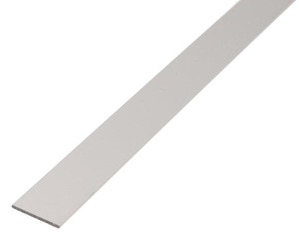 GAH ALBERTS Flachstange, L 2000 mm, Aluminium silberfarbig