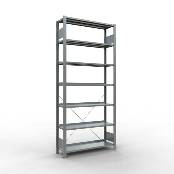 Schulte Büro-Fachbodenregal Stecksystem MULTIplus85 2300x1000x300mm 7 Fachböden verzinkt