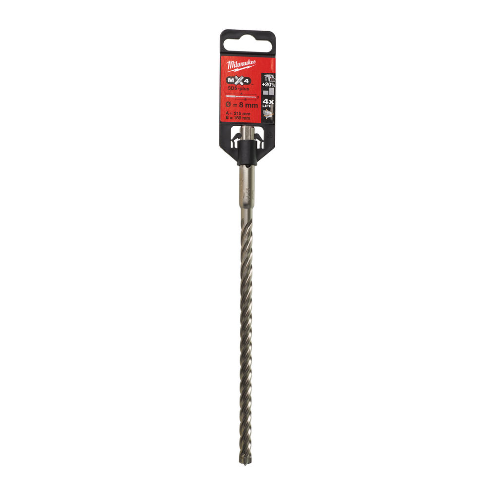 Milwaukee Hammerbohrer MX4 SDS-Plus 8x215mm 4-Schneiden
