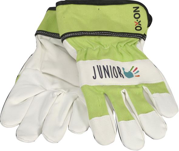 OX-ON Kinderhandschuh PU / Baumwolle grün 6-8 Jahre