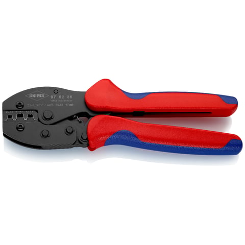 Knipex PreciForce® Crimpzange 97 52 35 für unisoliert-offene Steckverbinder 0,5-6,0 mm²