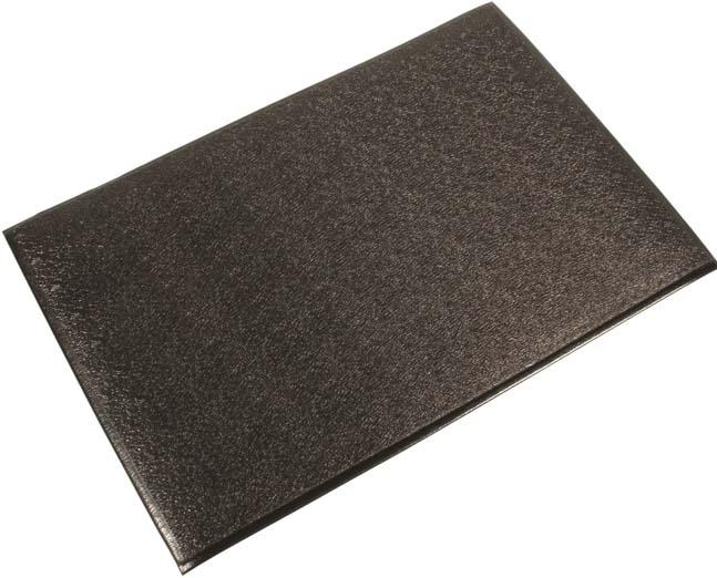 COBA Arbeitsplatzbodenbelag Orthomat® Ribbed, schwarz