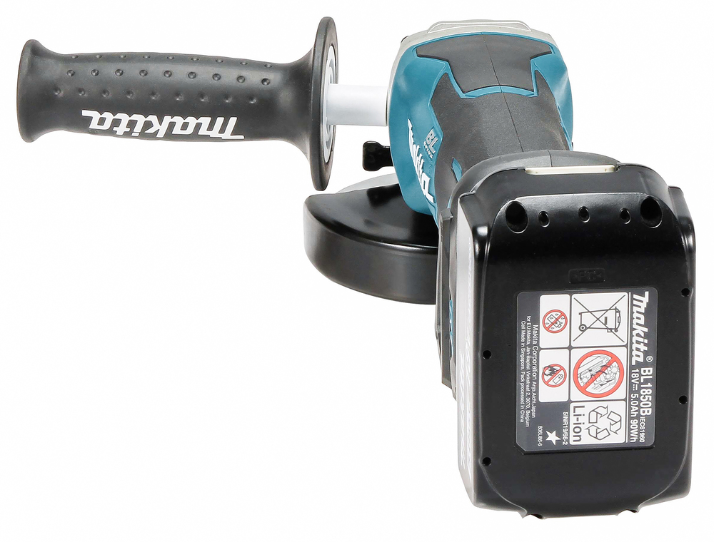 Makita DGA515RTJ Akku-Winkelschleifer 18V 125mm mit Paddelschalter, ADT, AFT