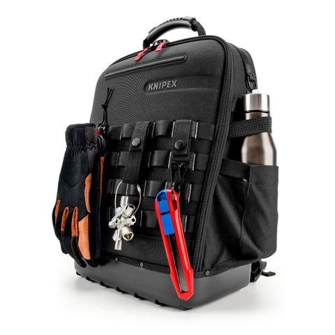 Knipex Werkzeugrucksack Modular X18, leer, 18 Liter, 15kg Zuladung, mit Laptopfach