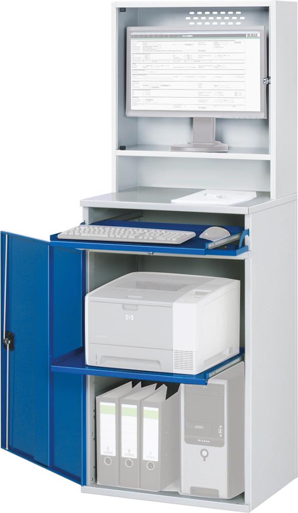 RAU Computer-Schrank, Breite 650 mm, mit Monitorgehäuse