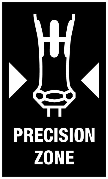 Kraftform Micro precision zone, Schablone, Werbung, Plakat