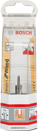 Bosch Expert für Holz-Nutfräser Vollhartmetall 8 mm., Holzbohrer, Spiralbohrer, 8 mm, Bosch