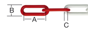 Vormann Absperrkette Stahl 6mm rot-weiß 15 Meter