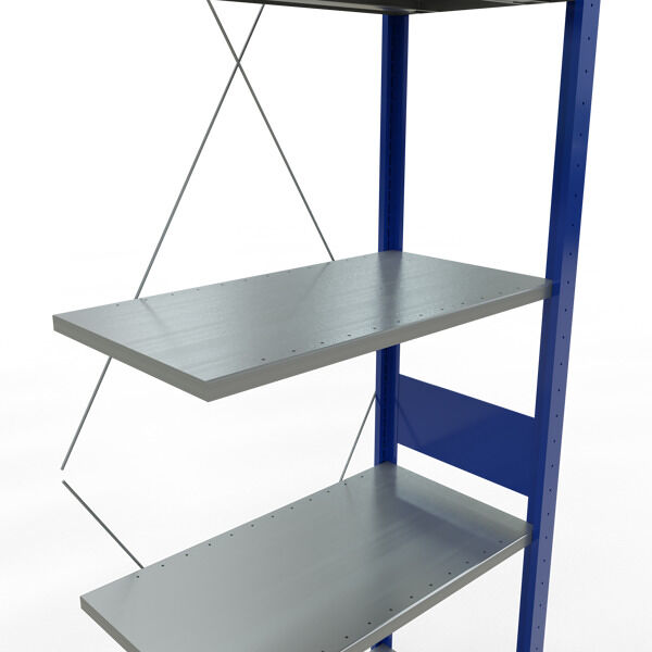 Schulte Anbauregal MULTIplus150 3000x750x400mm 7 Legböden RAL 5010