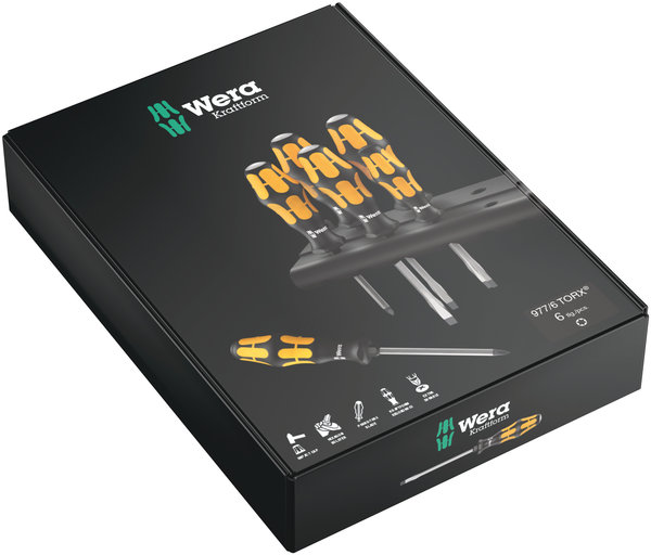 977/6 TORX® Screwdriver set Kraftform Wera: Chiseldriver and rack, 6 pieces, Computerausrüstung, Überwachen, Bildschirm, Schraubenzieher