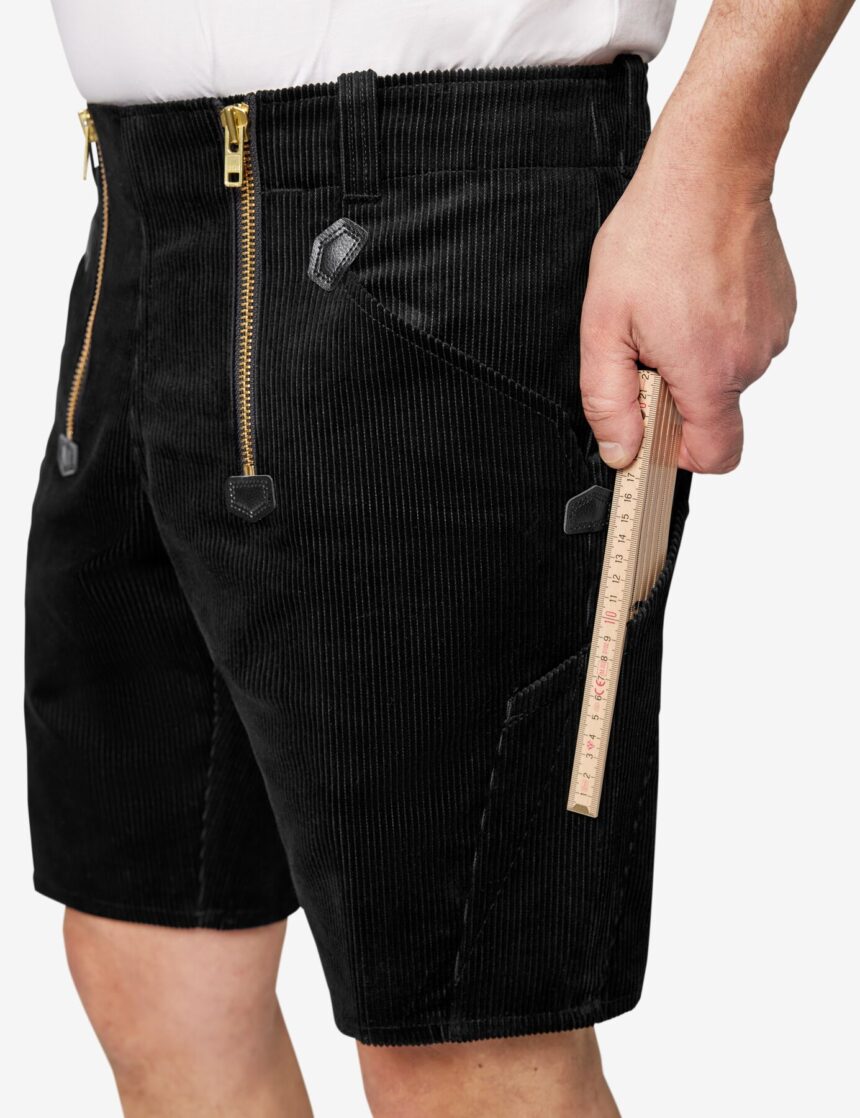 FHB HANS Zunft-Shorts Genuacord, schwarz, Gr. 52