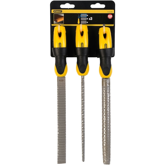 Stanley Raspel-Set 0-22-477 3-teilig 200mm Hieb 1 Karbonstahl