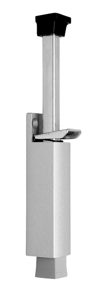 DENI® Türfeststeller 3836,Hub 90mm, silberfarben