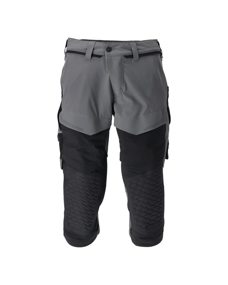 Mascot Dreiviertel-Hose, Knietaschen, Stretch Handwerker-Dreiviertel-Hose Größe C46, anthrazitgrau/schwarz