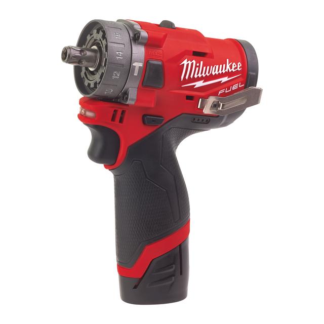 Milwaukee FUEL™ Akku-Kompakt-Schlagbohrschrauber mit Schnellwechselbohrfutter M12FPDXKIT-202X