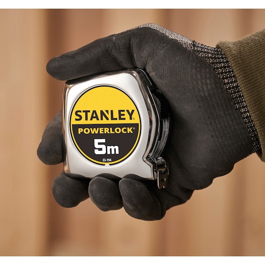 Stanley Bandmaß PowerLock 5m 19mm Kunststoffgehäuse Genauigkeitsklasse II