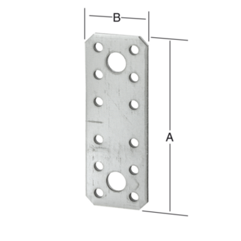 Vormann Flachverbinder 070902000 Stahl sendzimir verzinkt 136x55x2,5mm