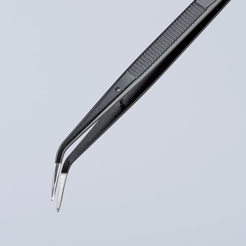Knipex Präzisionsfeinmechanikpinzette 92 34 37 gewinkelt 155 mm