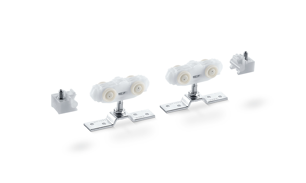 ZT-Doppelrollenwagen, mit Aufhängeschraube, Rollan 40 NT, Kunststoff, w lackiert