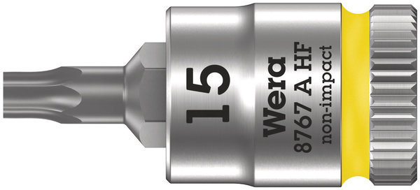 8767 A HF TORX® Zyklop bit socket with holding function, 1/4&quot; drive, TX 15