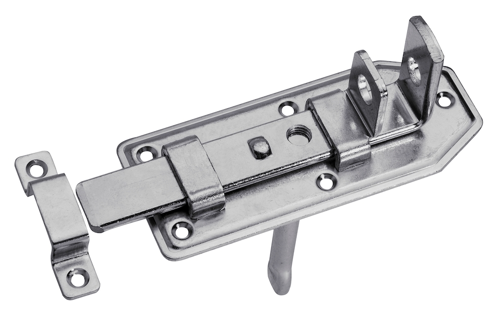 DENI® Türriegel,mit Schlaufe,gerade hell verzinkt