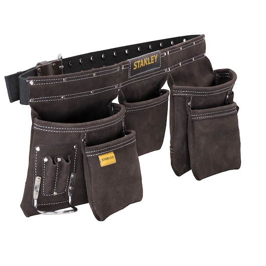 Stanley Leder Werkzeugschürze STST1-80113 mit 5 großen Taschen und Hammerhalter