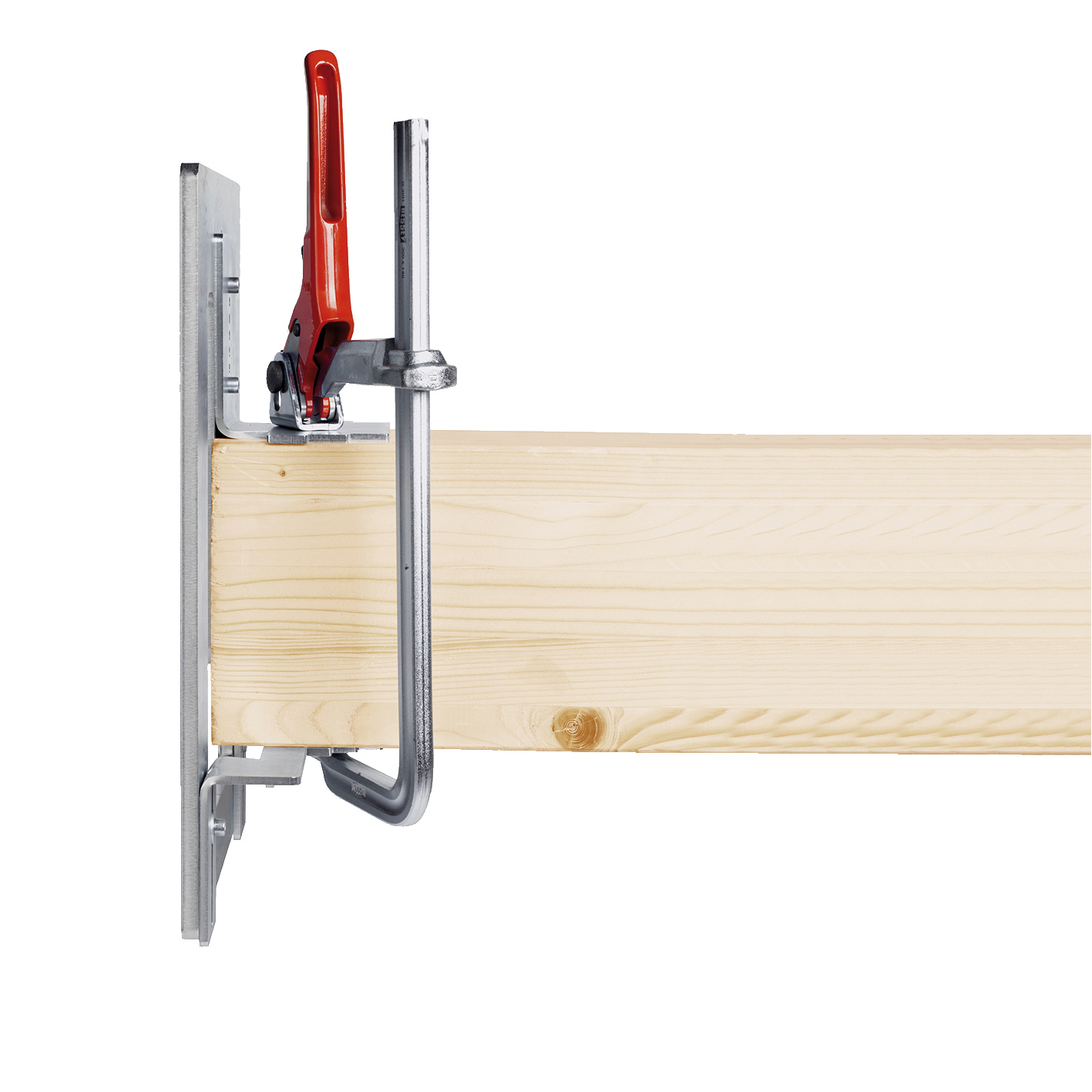 Gerade oder abgewinkelte Verbindung an Tragbalken oder Sparren. Anwendungsbild