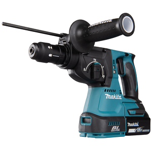 Makita Akku-Kombihammer DHR243RTJW 18V 5.0Ah SDS-Plus mit Staubabsaugung DX07