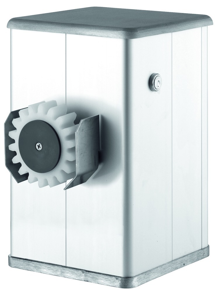Schiebetor-Zahnstangenantrieb, 230V, ZA 350, mit 2-Kanal Handsender, Aluminium