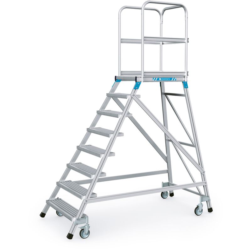 ZARGES Podesttreppe, einseitig 8 Stufen 41956