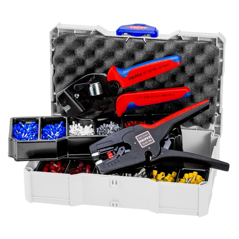 Knipex Crimp-Sortiment für Aderendhülsen 97 90 17 mit Abisolierzange und Systainer
