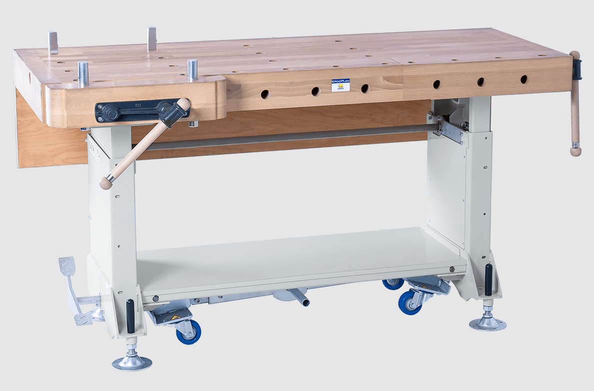 Beck Arbeits- u. Montagetisch mit aufgebauter Hobelbankplatte